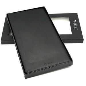 Furla Black Leather Oversized Travel Wallet - New in Box! ✔️Authentic Luxury